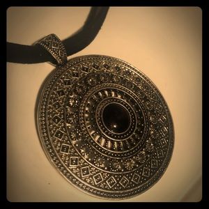 Park lane suede necklace with pendant